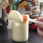 homemade Mayonnaise Made with Egg or Aquafaba in mason jar