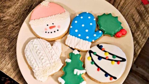 fresh milled flour sugar cookies decorated with royal icing