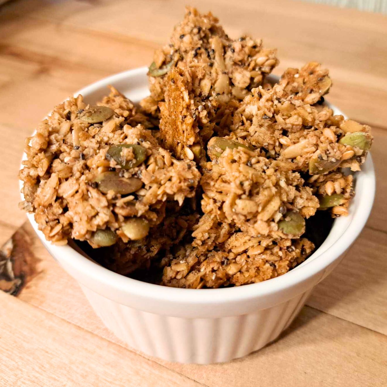 homemade granola in bowl