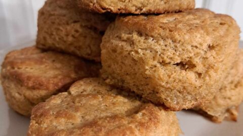fluffy biscuits made with fresh milled flour