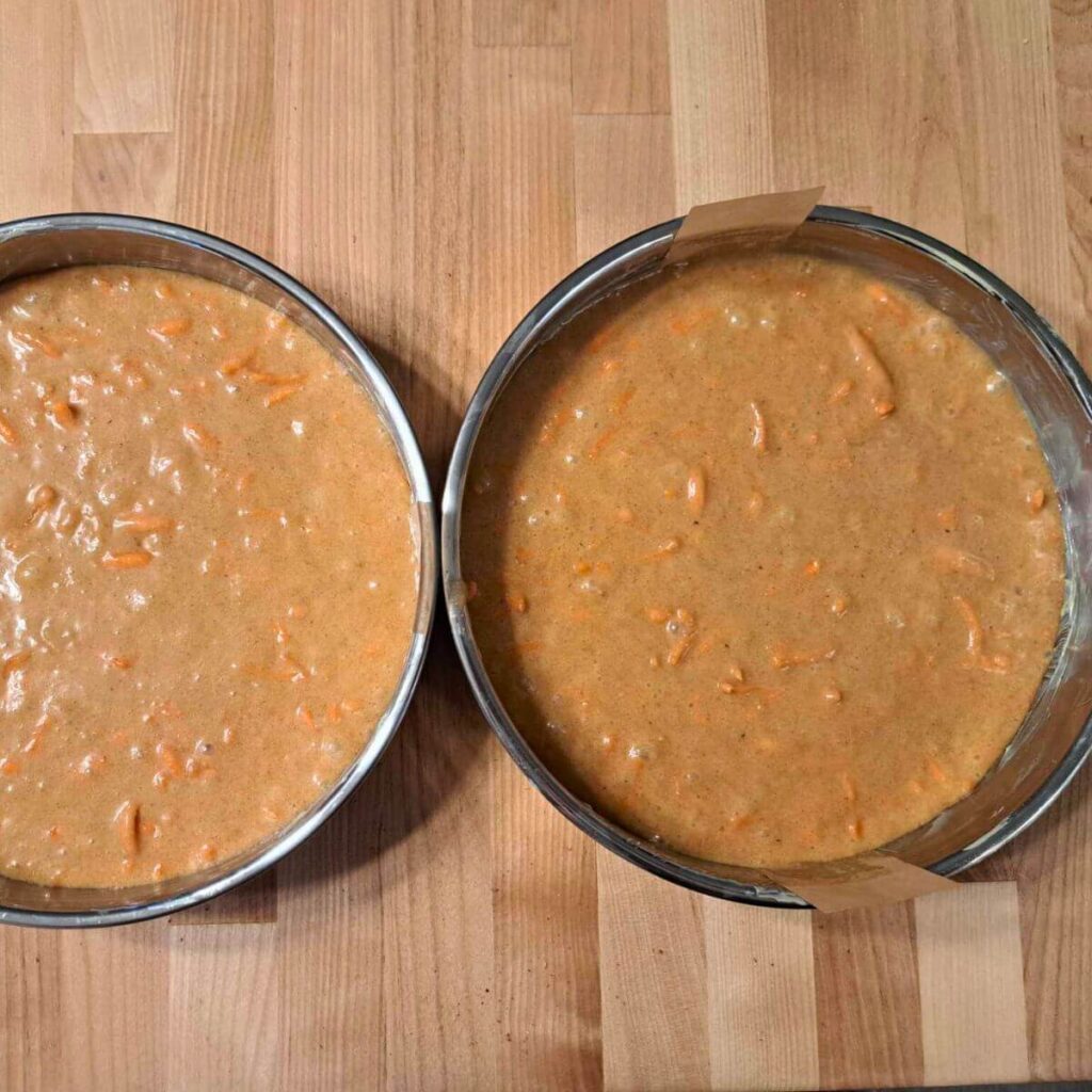 divide cake batter