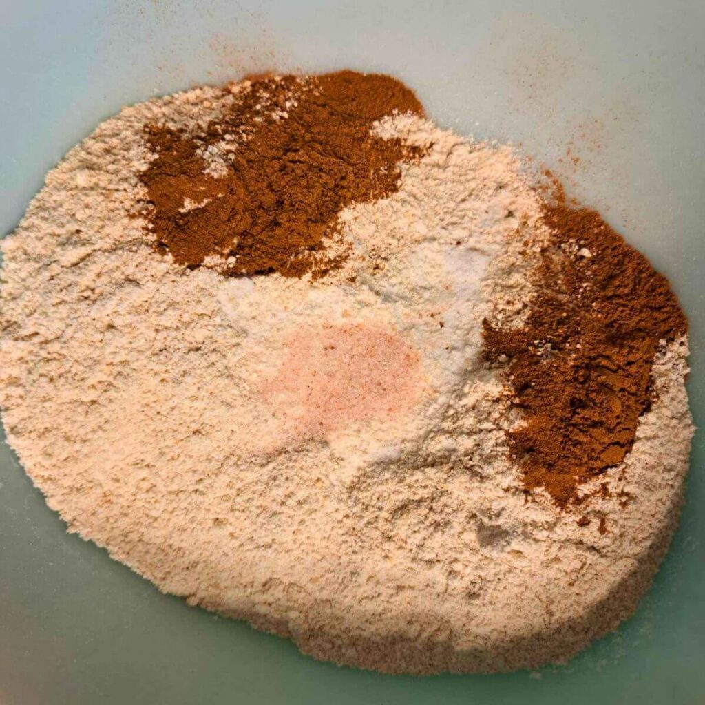 dry ingredients for carrot cake