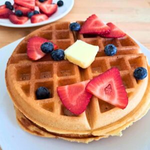 fresh milled flour Belgian waffles