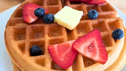 fresh milled flour Belgian waffles