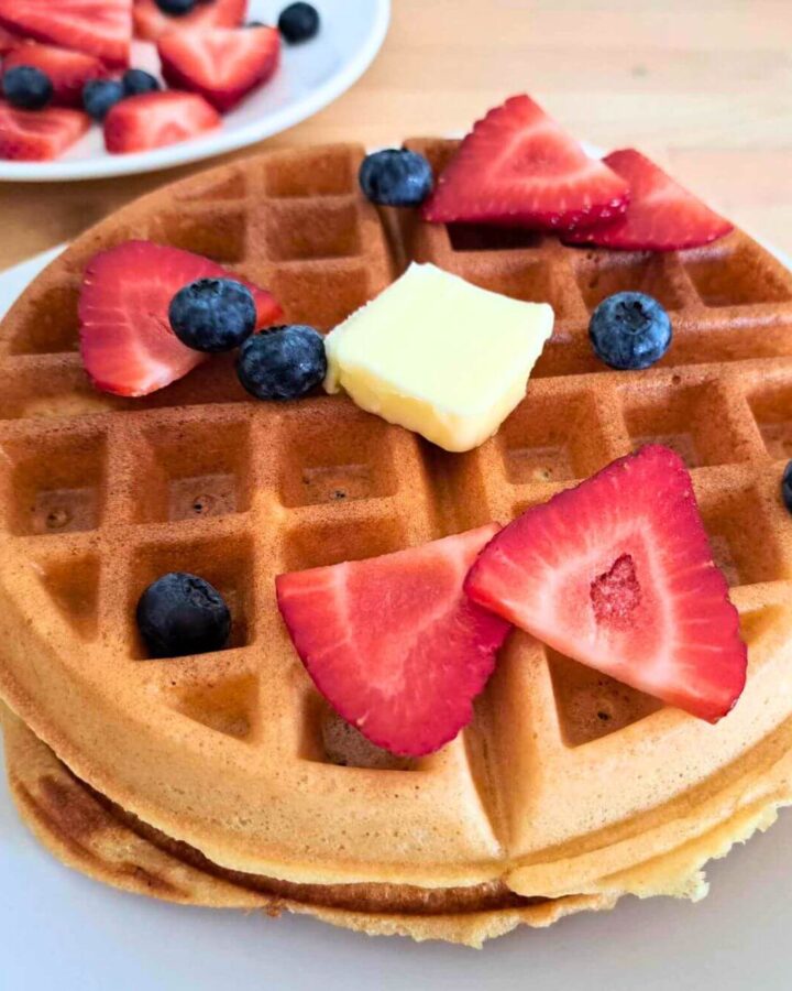 fresh milled flour Belgian waffles