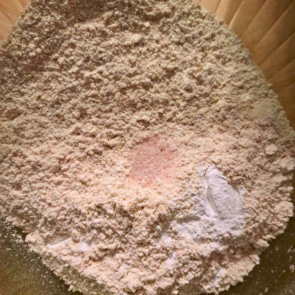 dry ingredients for cosmic brownie recipe