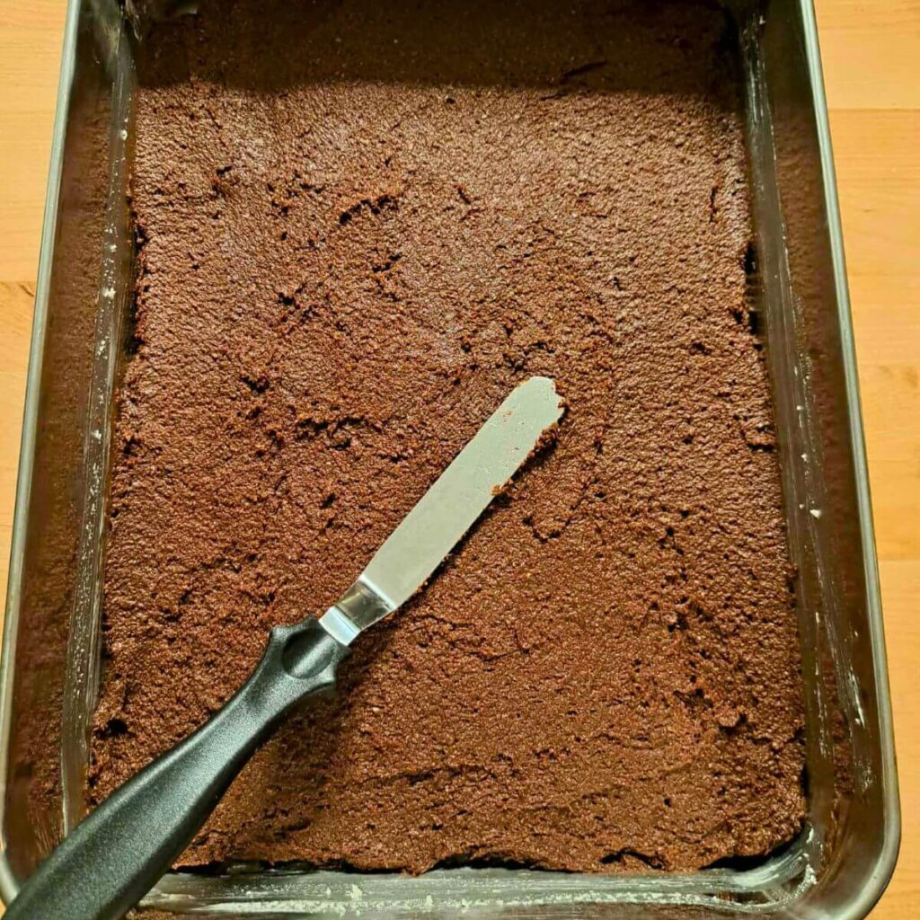 brownie batter in 9x13 pan