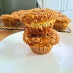 pumpkin cheesecake muffins made with fresh milled flour