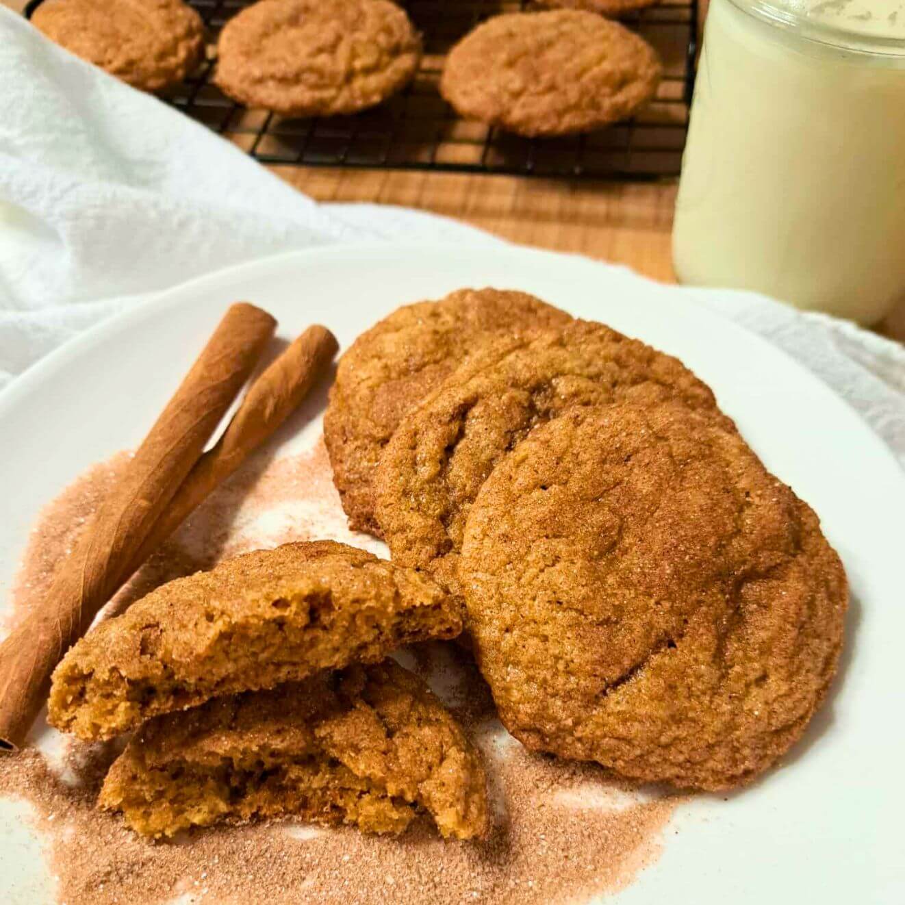 pumpkin spice snickerdoodles fresh milled flour
