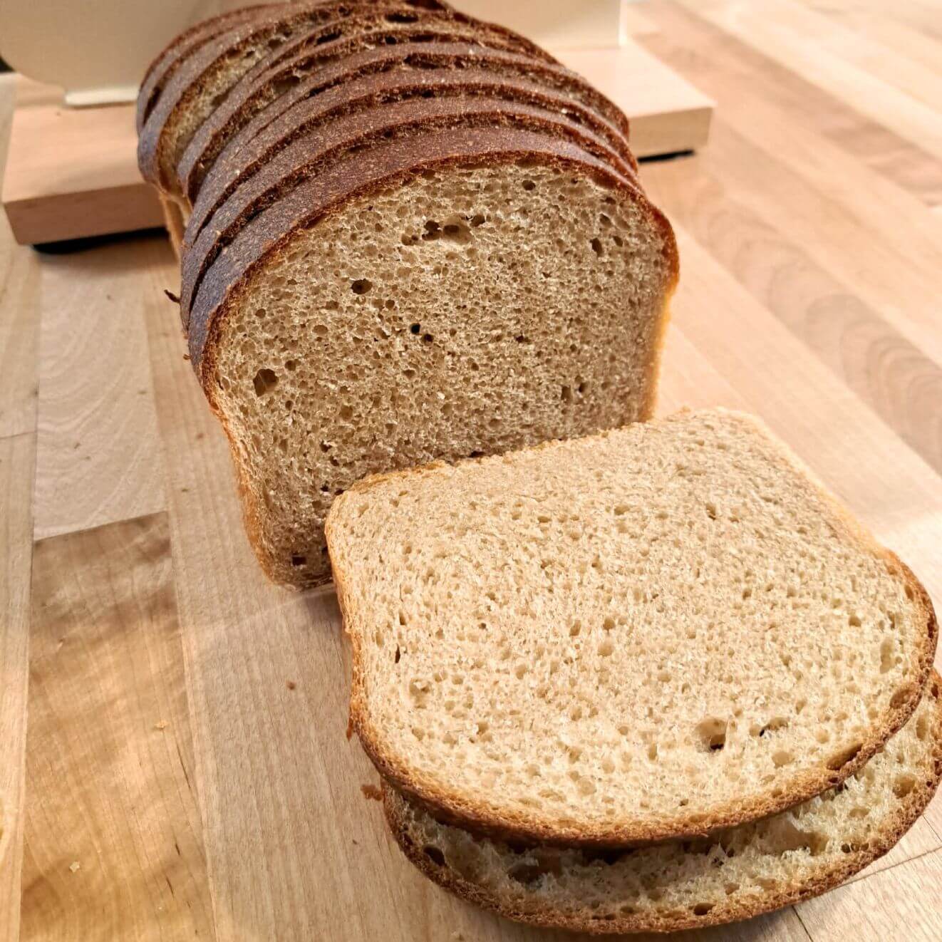 sourdough sandwich bread made with fresh milled flour